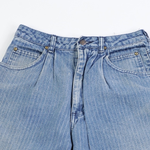 Vtg 80s Womens Size 9/10 Striped Faded Mom Jeans - Picture 2 of 8